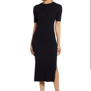 Rachel Parcell black ribbed dress